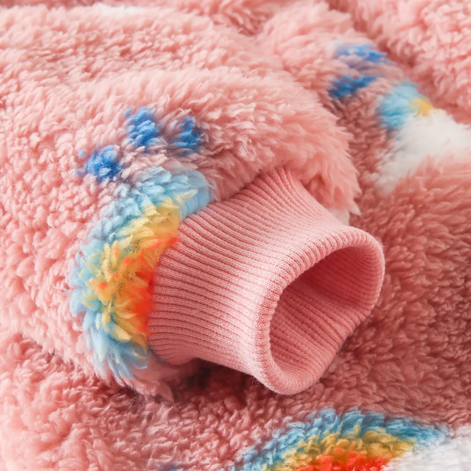 Niedliche Winter-warme Langarm-Fleece-verdickte Kleinkind-Mädchen-Overalls mit Reißverschluss – Detail 7