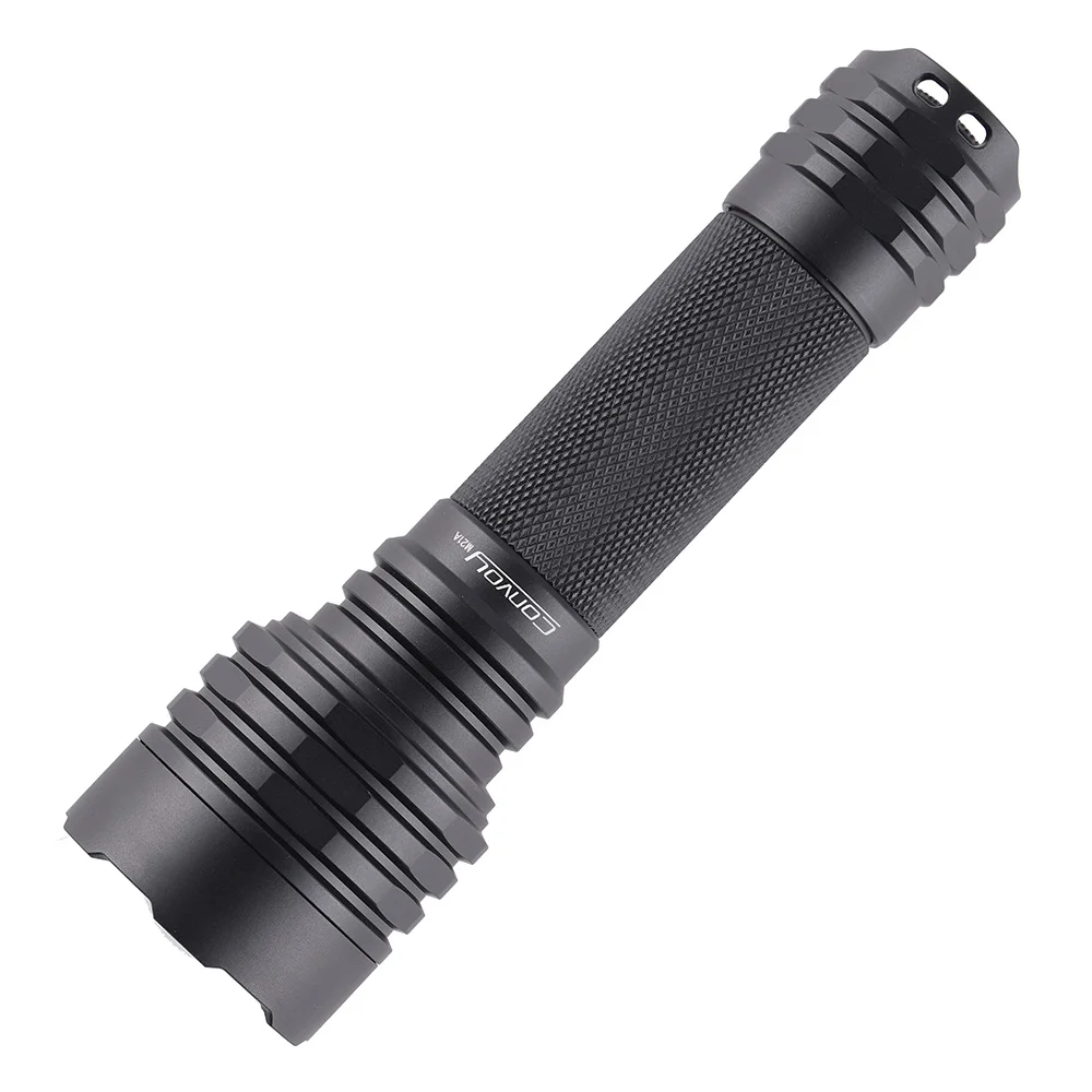 컨보이 M21A W5050SQ5 블랙 손전등 고휘도 휴대용 전술 21700 배터리 구동 야외 캠핑 하이킹 토치