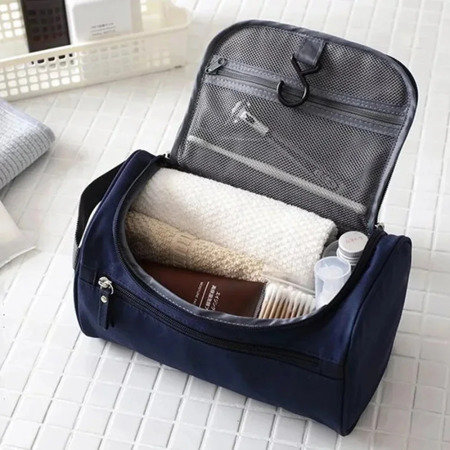 

Functional Travel Cosmetic Bag for Men, Hanging Zipper Makeup Case, Necessaries Organizer, Storage Pouch, Toiletry Make Up Wash