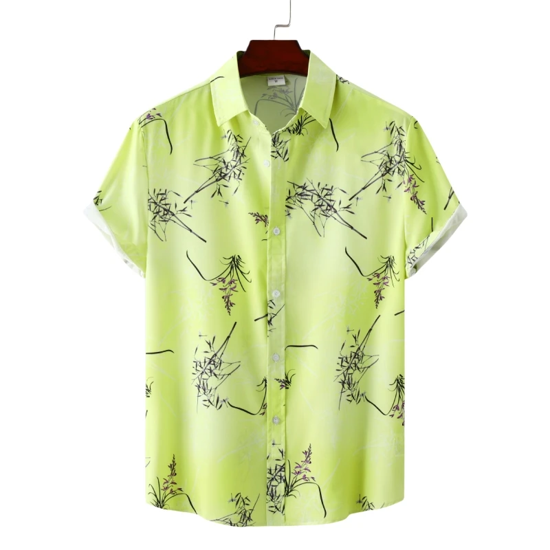 

Short Sleeve Shirts Man Shirt Fashion Free Shipping Men's Clothing Blouses Social T-shirts Luxury Hawaiian Cotton High Quality