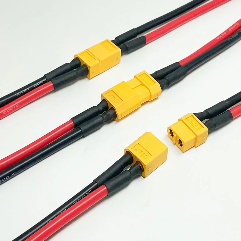 XT60 XT60H, cavo di prolunga XT60 femmina a XT60 femmina adattatore cavo di prolunga con 12AWG 100 cm per RC FPV auto aereo drone batteria LiPo