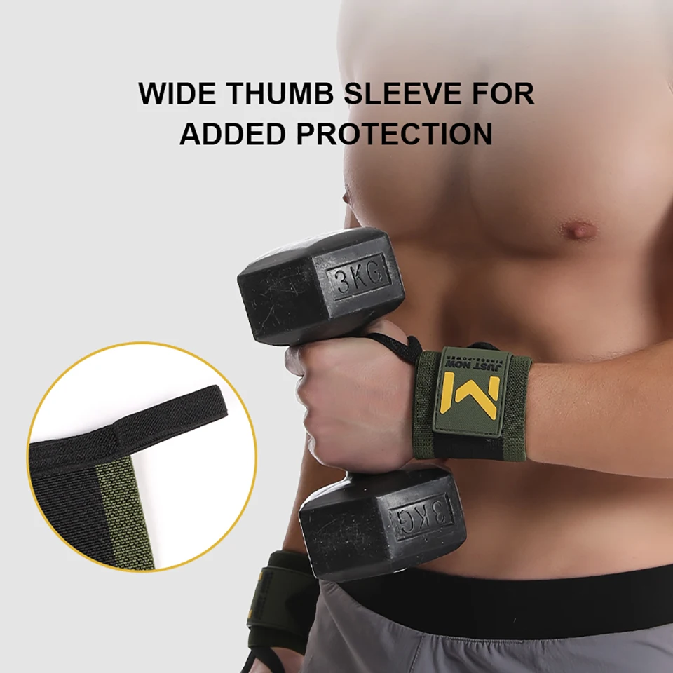 GTUBIKE 1 Pair Elastic Breathable Wrist Support Adjustable Wristbands for Intense Gym Workouts Bench Press Deadlift Fitness