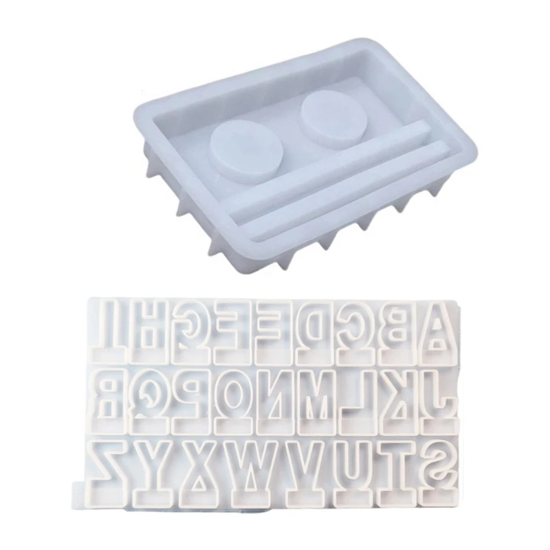 

26 Letter Holder Mold 3D Base Silicone Mould Plasters Cement Mould