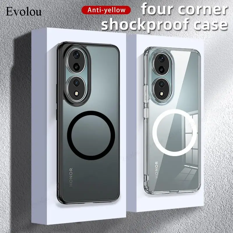 MagSafe Magnetic Matte Phone Case with Wireless Charging for Huawei Honor 90 Series
