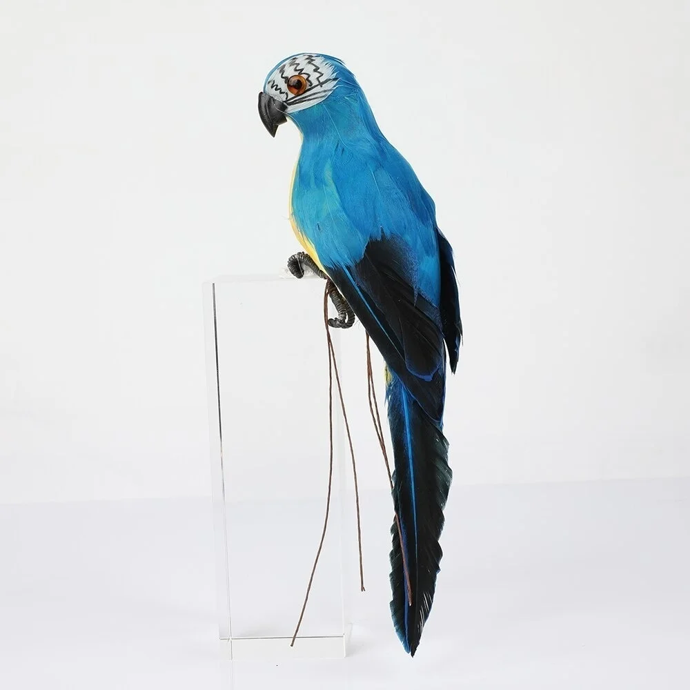 

Handmade Simulation Parrot Macaw Creative Feather Lawn Figurine Ornament Animal Bird Home Garden Bird Prop Decoration Miniature