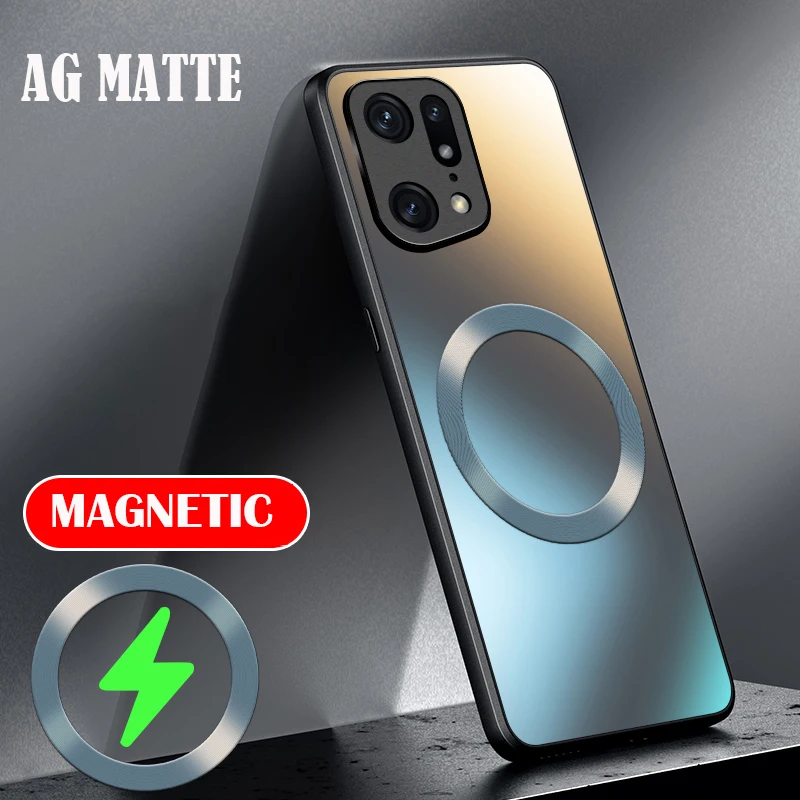 Premium Matte Silicone Frosted Phone Case with Magnetic Wireless Charging Compatibility