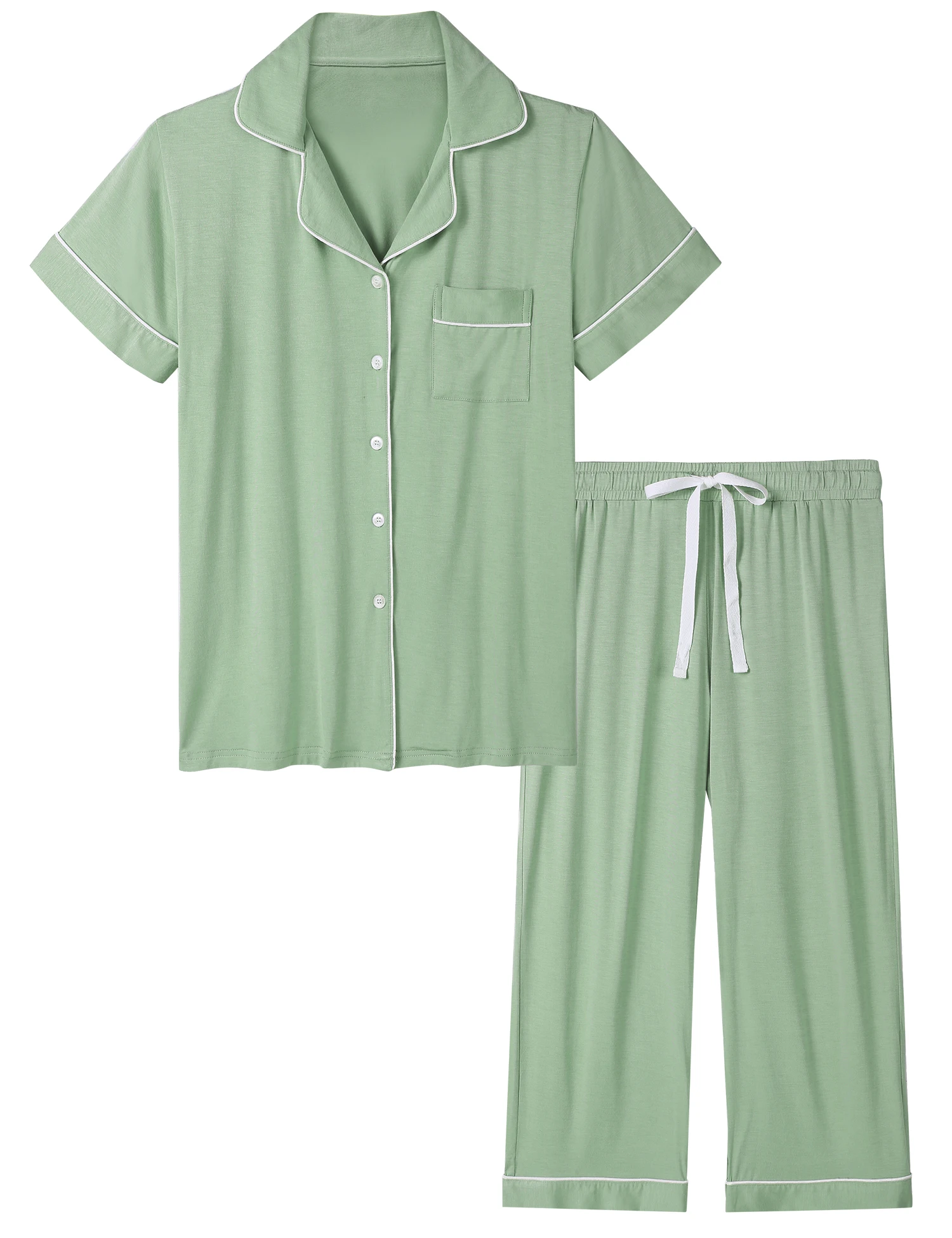 Joyaria Womens Short Sleeve Pajamas Set Summer Cool Pjs Sleepwear FREE
