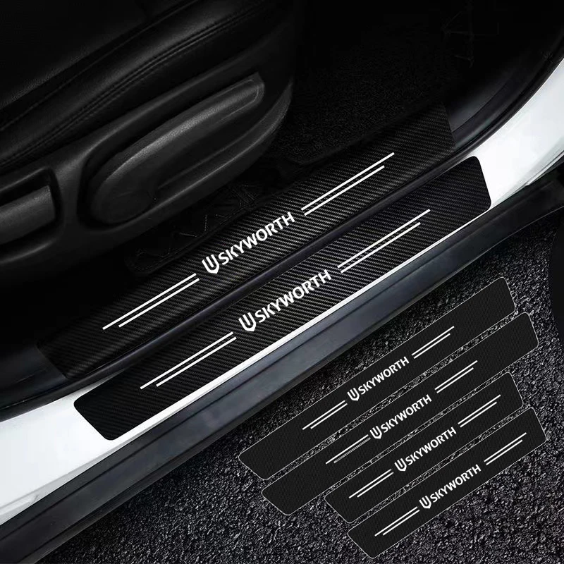 

For Skyworth EV6 Skywell ET5 HT-i HTI Imperium SEV Elaris Beo Phev Car Door Sill Protector Trunk Stickers Accessories