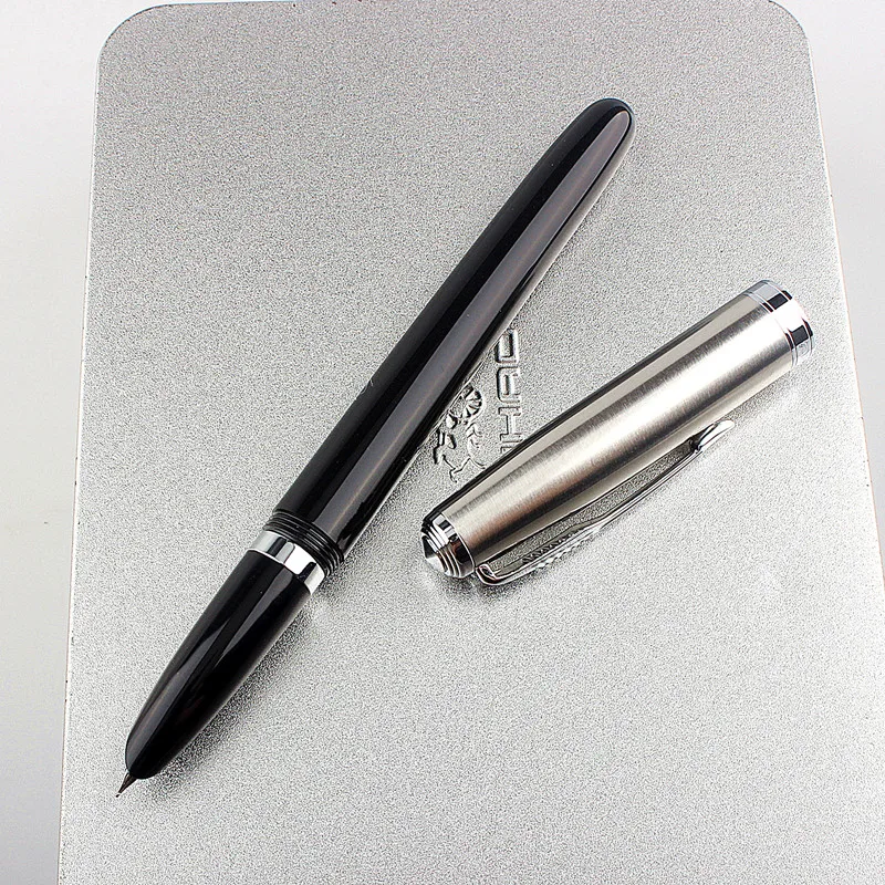 Jinhao 86 Classic Retro Fountain Pen Balanced Weight Silver Arrow Clip Extra Fine Nib Ink Pens Office School Daily Writing pen