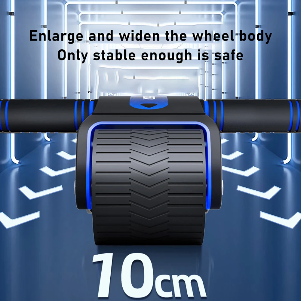 Abs Wheel Roller Automatic Rebound Abdominal Wheel Mute Training Exerciser Arm Muscles Bodybuilding Slimming Fitness Equipment