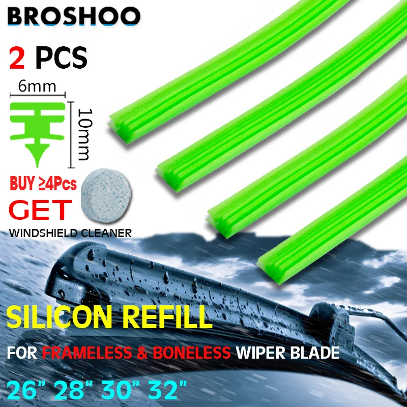 2 PCS ROT Auto Wischer Klinge für Hybrid Typ Wischer Klinge Silica Gel  Silicon Refill Streifen 8mm 14 16 17 18 19 20 21 22 24 26 28 -  AliExpress