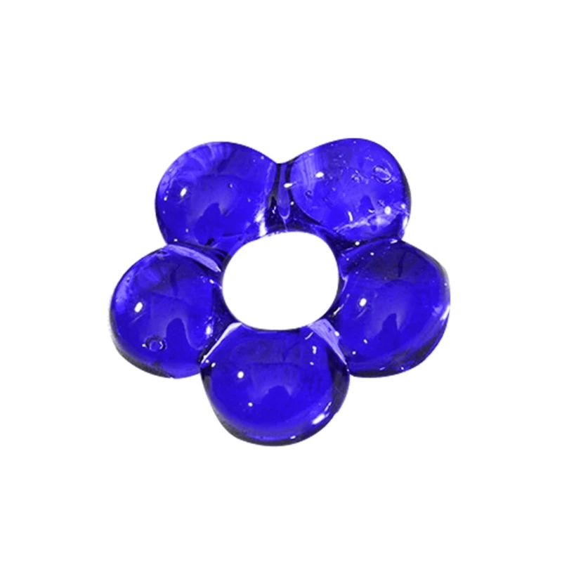Elegant Mini Glass Flower Charm Pendants for Jewelry Making & DIY Decorations