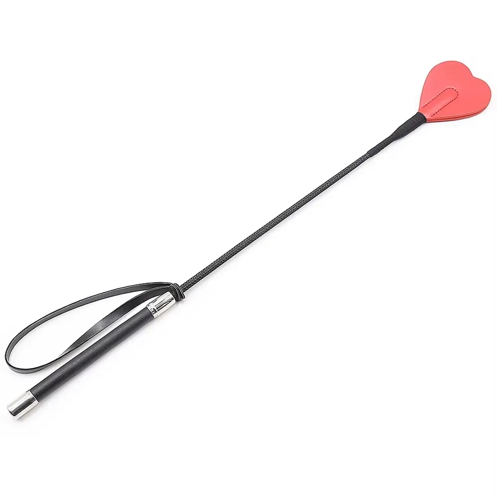 54CM Riding Crop Heart-Shaped PU Leather Horse Crop Whip Horse Slapper Whip With Equestrianism For Horses