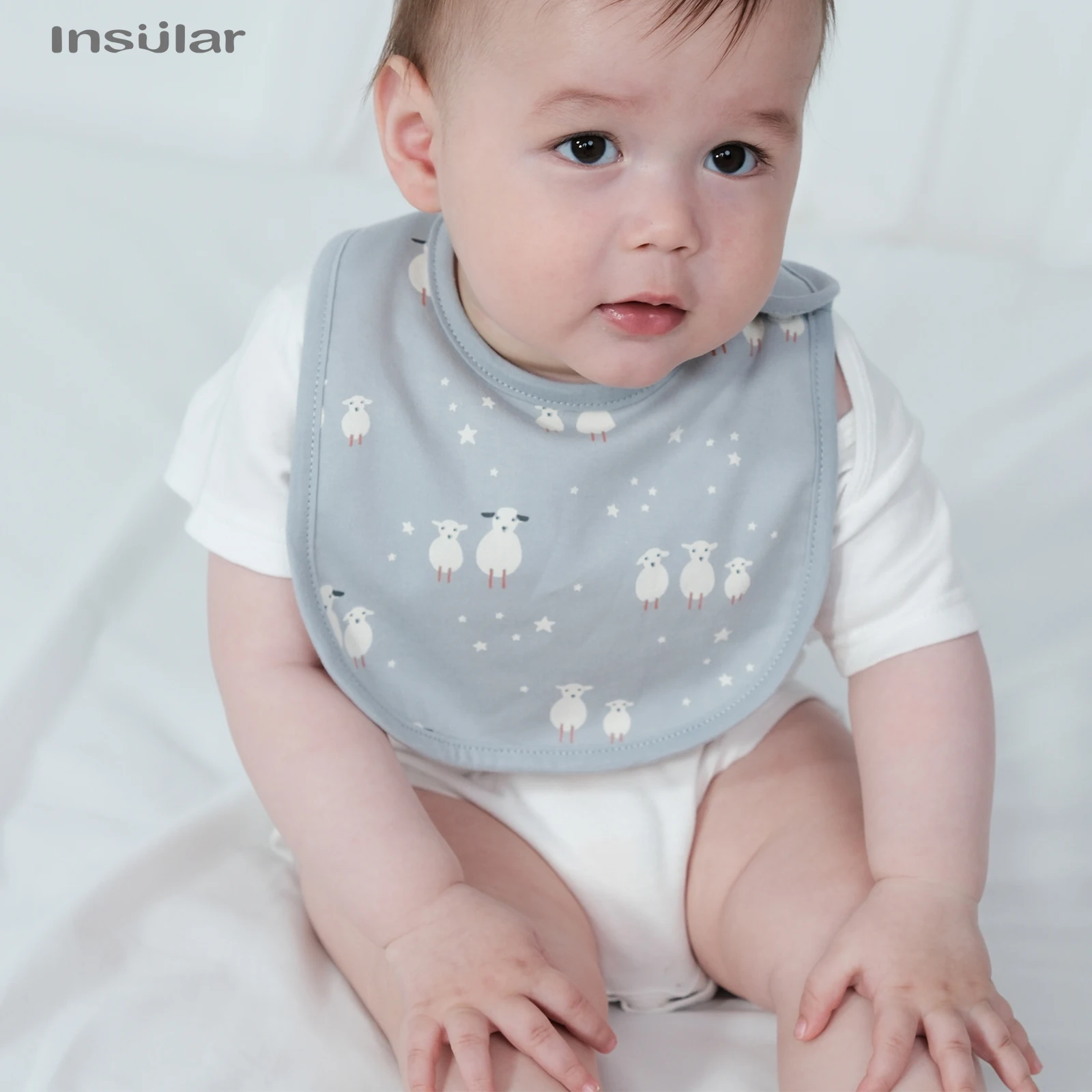 Set of 3 Waterproof Cartoon Baby Bibs and Burp Cloths