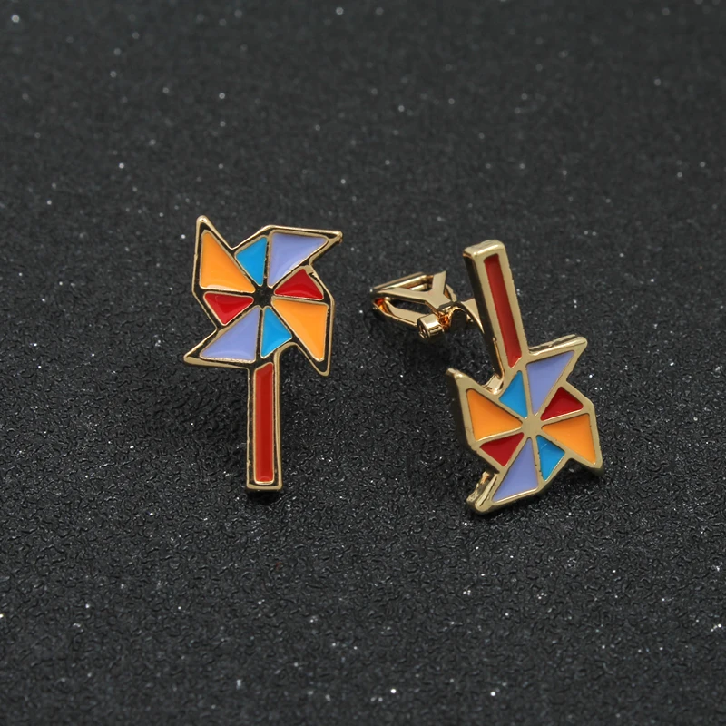 GRACE JUN Cute Animal Friut Enamel CZ Clip on Earrings for Women Fashion Party Prom Stuedent Style No Pierced Earrings ear clip earrings clip earrings ear clip ear accessories