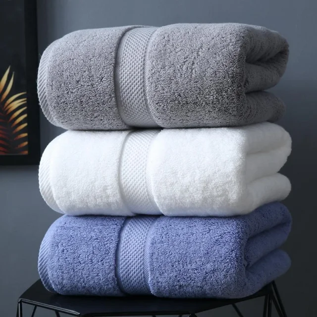 Serviette de Bain en Coton pour Adulte, Douce et Absorbante, Grande Serviette de Plage, Hôtel, Spa, Maison 1