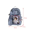 Clear Window Ita Backpack Women Double Transparent Pockets Large Capacity Laptop Kawaii Girls 20CM Dolls Travel School Bag Gifts 2