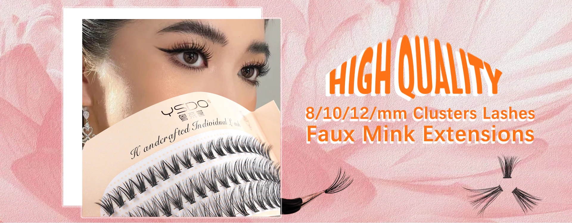 Description Picture 2 of itemNew 10/20/30D Individual Lashes C Curl Russian Volume Lash 120 Clusters Grafting False Eyelashes Makeup Volume Eyelash Extension