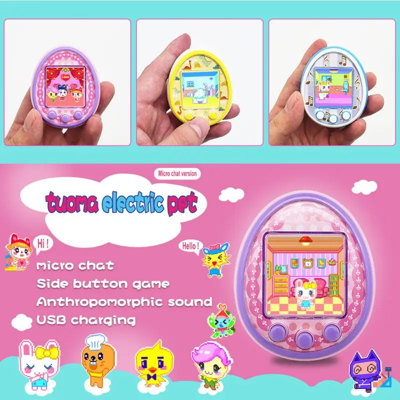 Mini Electronic Pets 8 Pets in 1 Virtual Cyber USB Charging Micro Chat Pet 6