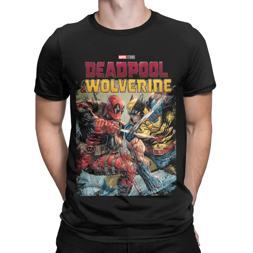 Camiseta De Manga Corta Con Logotipo De Marvel Deadpool Con Cuello En V