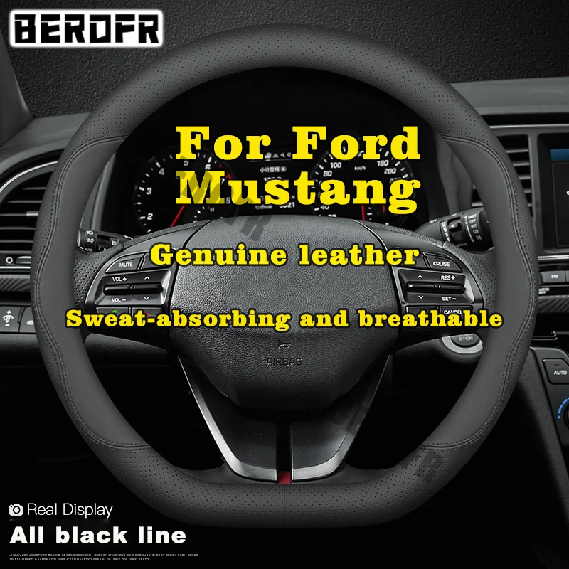 Per Ford Mustang 3.7 V6 5.0 Gt Boss 302 Gt500 2.3T 2012 2013 2015 Nessun Odore Coprivolante Sottile In Vera Pelle Carbo