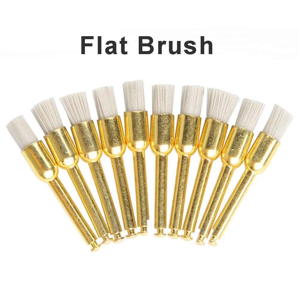 

new Alumina Dental Polishing Brush Teeth Polisher Prophy Brushes for Contra Angle Handpiece polishing tool flat brush