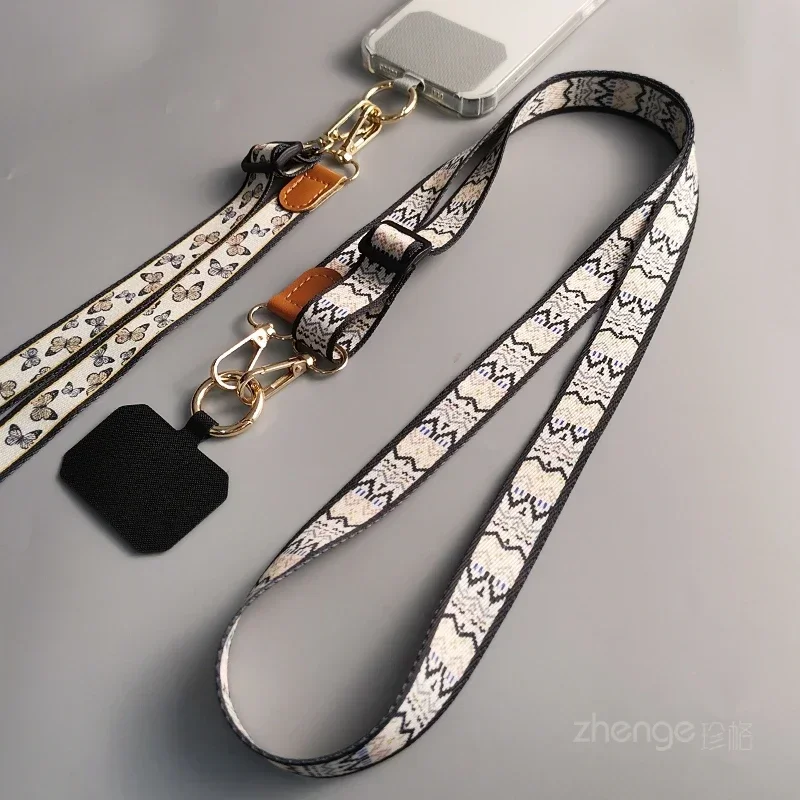 Black Universal Cell Phone Lanyard - Adjustable & Versatile