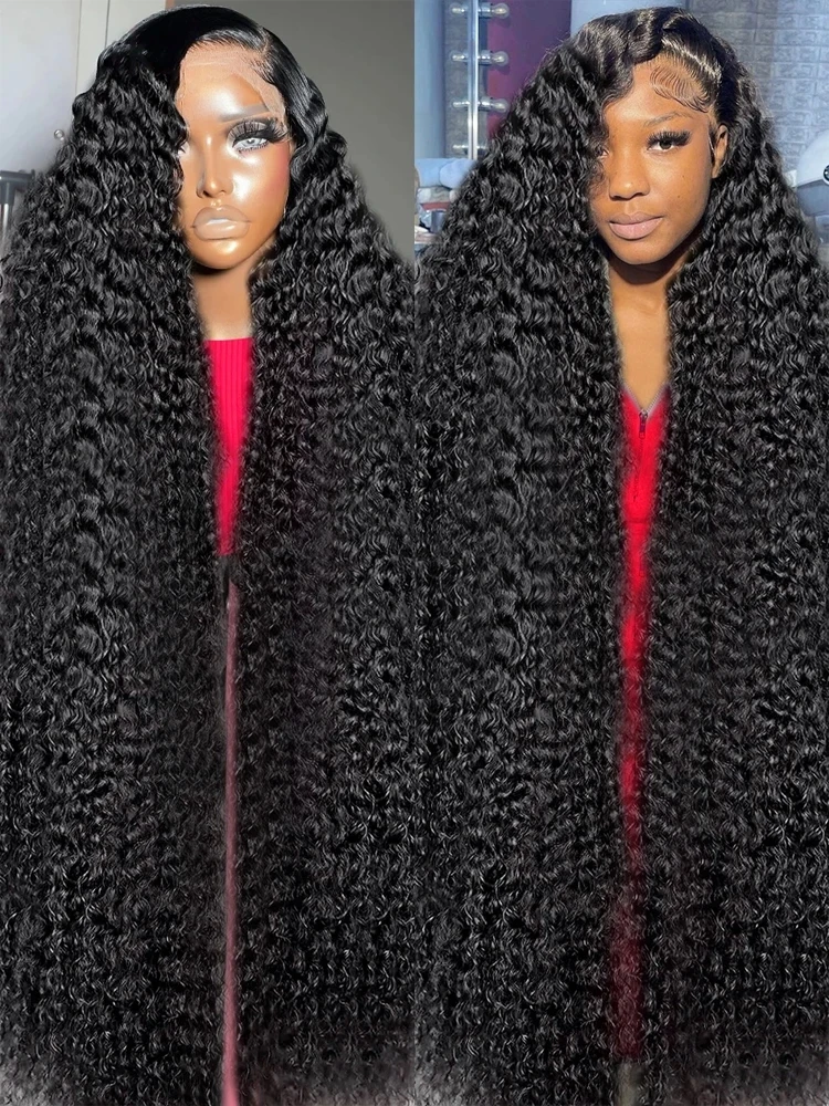 

40 Inch Curly Lace Front Human Hair Wigs For Women Pre Plucked Brazilian Hair 13x4 Deep Wave Frontal Wig 13x6 Hd Lace Front Wig