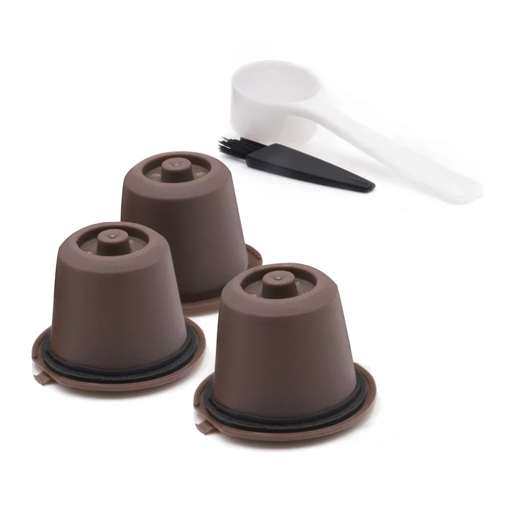 Refillable Reusable Coffee Capsule Filters 3pcs For Nespresso Machine