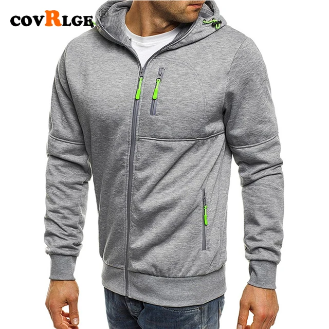 Covrlge Spring Men's Jackets Hooded Coats Casual Zipper Sweatshirts Male Tracksuit Fashion Jacket Mens Clothing Outerwear MWW148 1