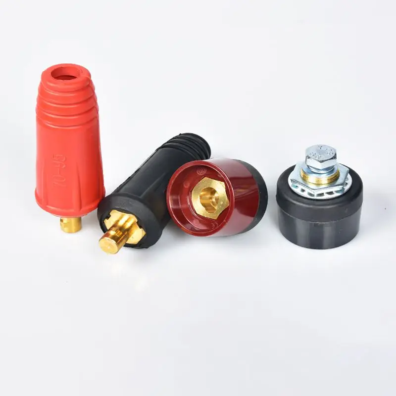 

1set Welder accessories pure copper DK70-95 fast plug and socket connector European plug