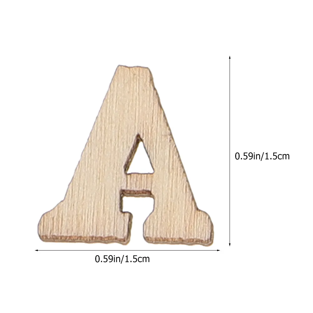 300Pcs 공예품을위한 나무 알파벳 문자 DIY 나무 문자 컷 아웃 홈 파티 장식 선반 현관을위한 부드럽고 광택있는 나무 조각