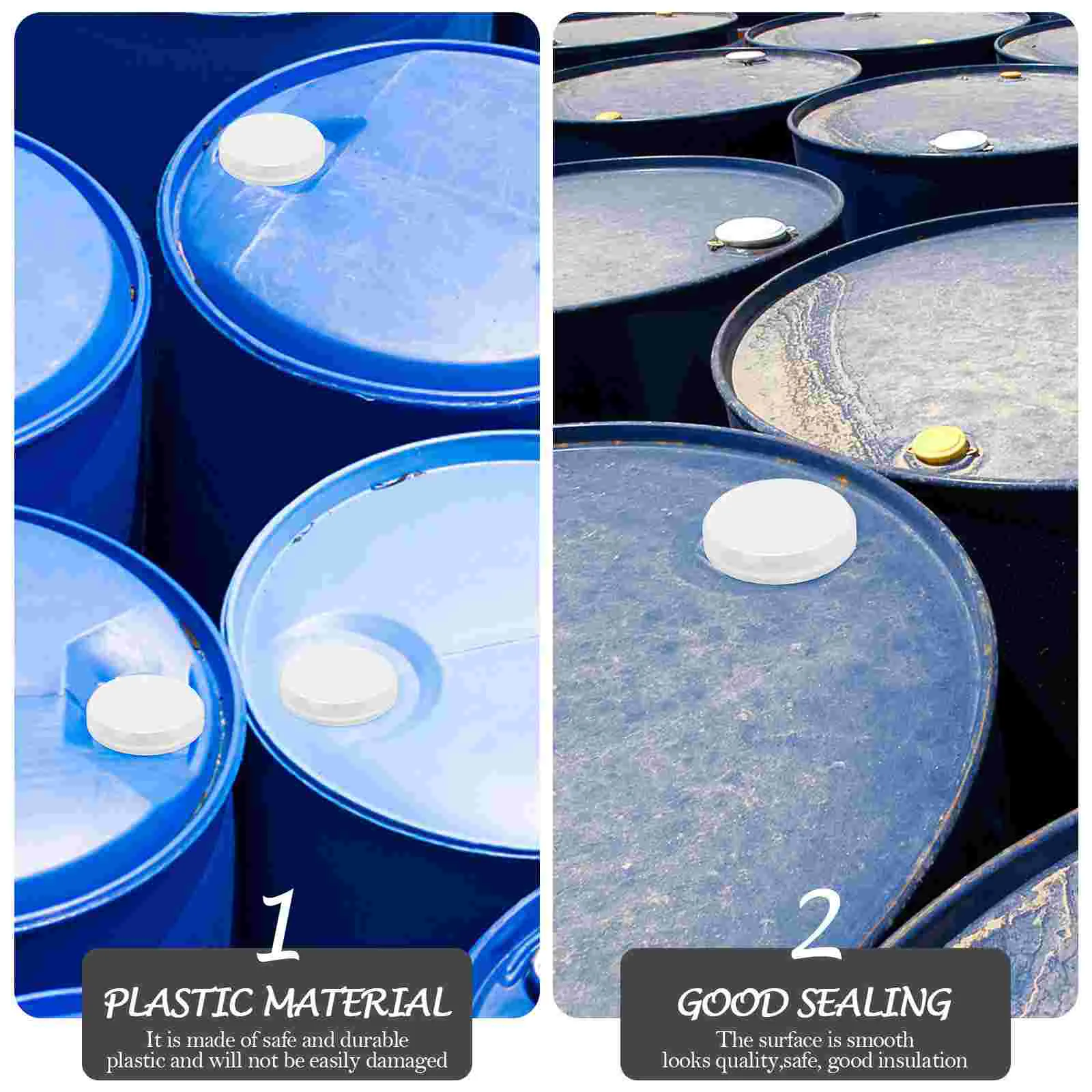 50 Pcs Sealing Cover Iron Drum Oil Bucket Plastic Caps Heavy Duty Lifting Magnets Material Handling Tools Drum Covers Storage