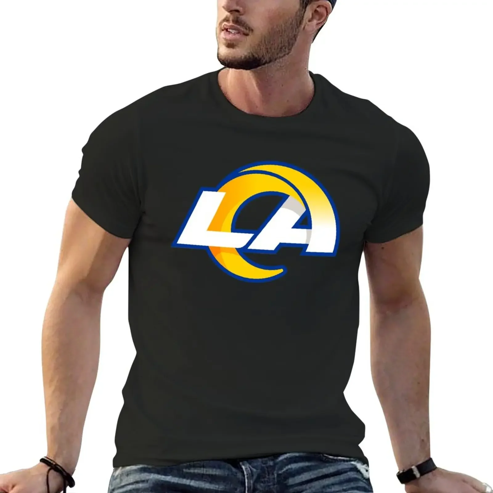 The Rams Icon T-Shirt Hippie Clothes Summer Tops Magliette Slim Fit Per Uomo