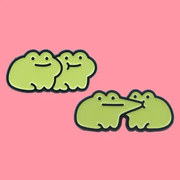 Cute Frogs Enamel Pin Cartoon Animals Pin Badge on Backpack Women's Brooch Lapel Pins Costume Accessories Fashion Jewelry Gifts 1