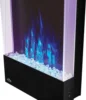 38 inch Vertical Wall Mount Electric Fireplace - Black, NEFVC38H 5