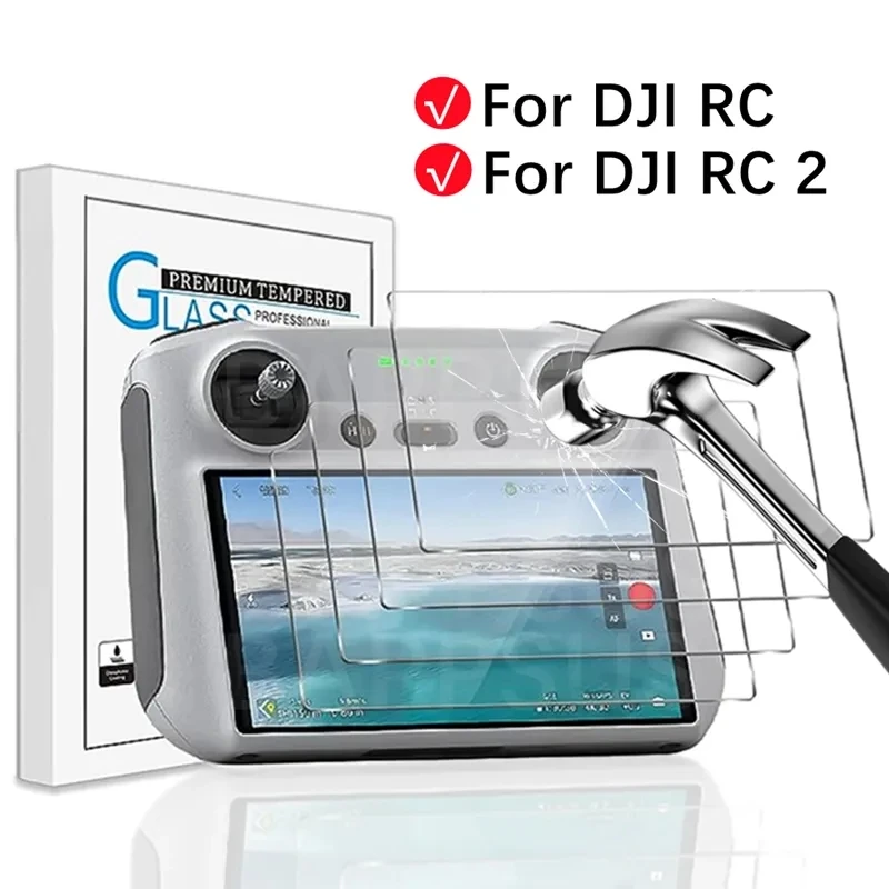 Pellicola In Vetro Temperato Da 1-5 Pezzi Per Telecomando Dji Rc2 Proteggi Schermo Antigraffio Per Dji Air 3 Air3 Rc 2 Mini 3 Pro 3Pro Rc