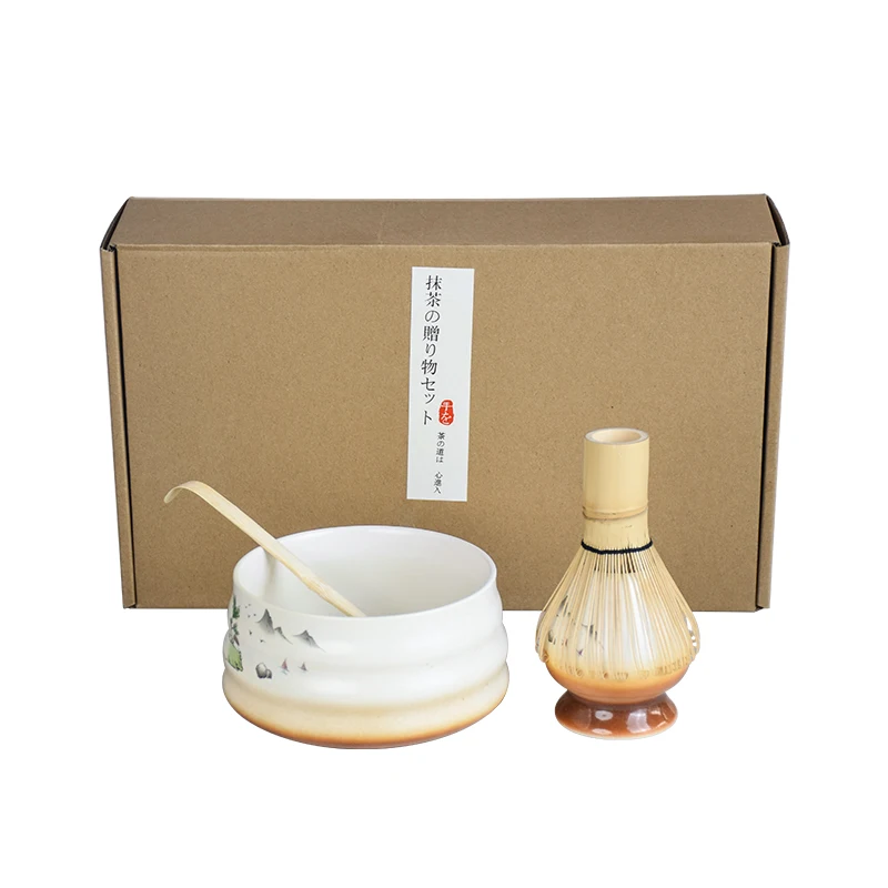 Handmade Matcha Tea Set - 4 Piece Easy Clean Tradi...