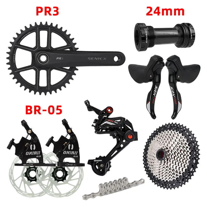 1x11 SRX PRO Speed SENSAH Groupset with Crank Shifter Cassette