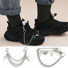 

Trendy Unisex Charm Cross Anklet Chain Tassel Pendant Boot Shoe Chain Shoe Decoration For Women Men Party Jewelry Gift