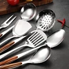 Stainless Steel Cooking Tool Set Frying Shovel Rice Soup Spoon Colander Meat Fork Non Stick Kitchenware Kitchen Accessories 3