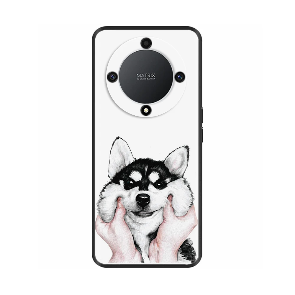 Elegant Floral Silicone Case for Honor X9a - 6.67 Protective Phone Cover