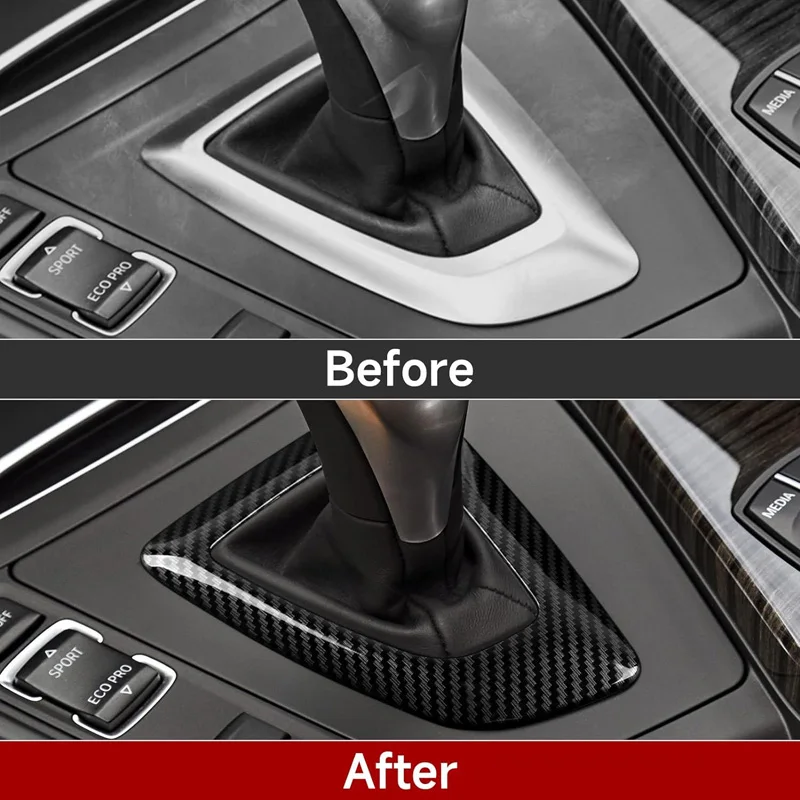 Shift Head Base Panel Carbon Fiber Style Center Console Plastic for BMW F21 F20 F22 F23 F30 F31 F32 F34 F33 F35 F36
