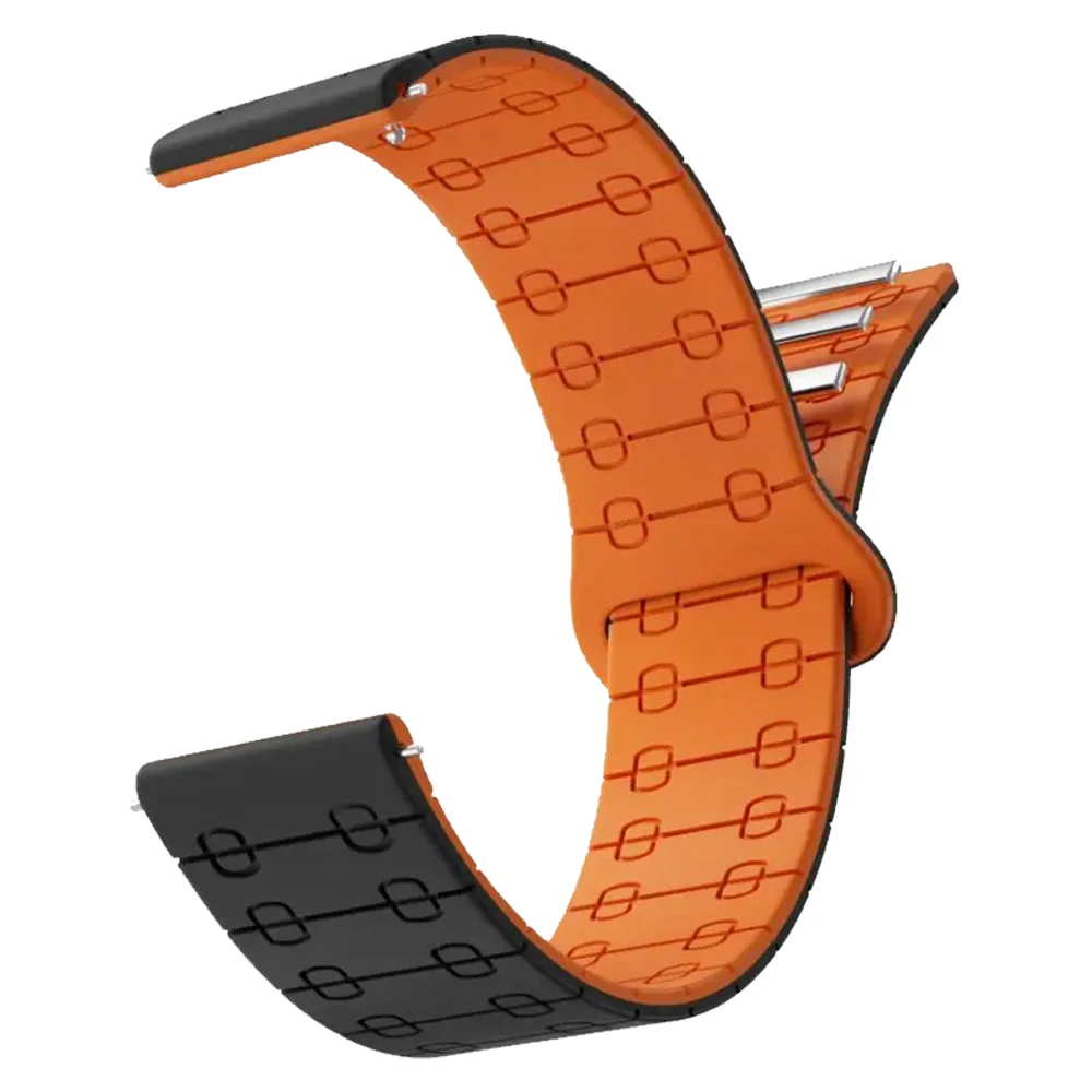 Enhanced Magnetic Silicone Loop Watch Strap - 22mm Band with Suunto Compatibility Removed