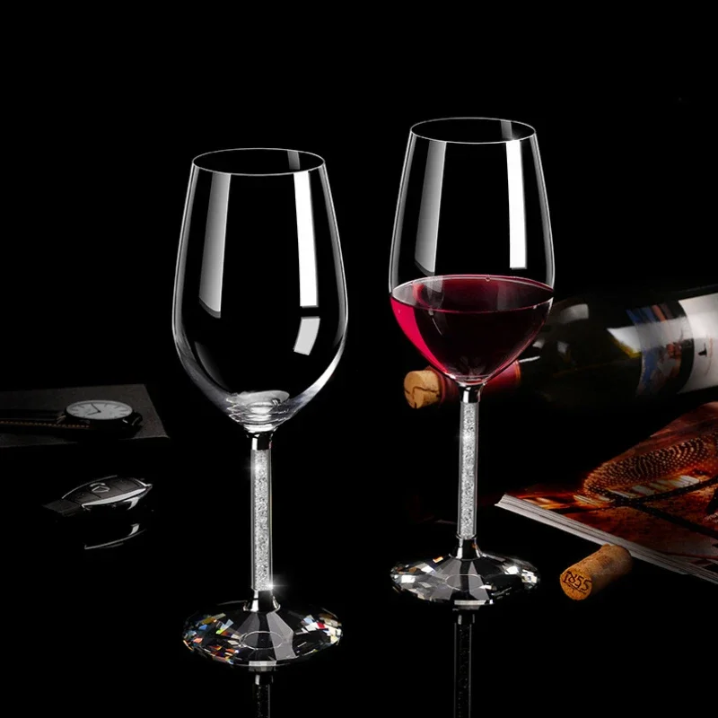 1pc Creative Wedding Wine Glass cup unique Champagne Flutes Crystalline Party Gift Toasting Glass Goblet Crystal Anniversary