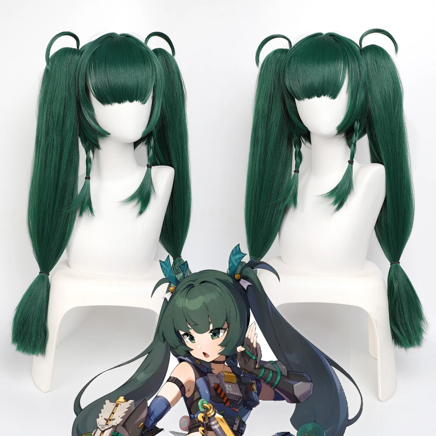Zenless Zone Zero-Inspired Synthetic Cosplay Wig for Anime Parties and Events