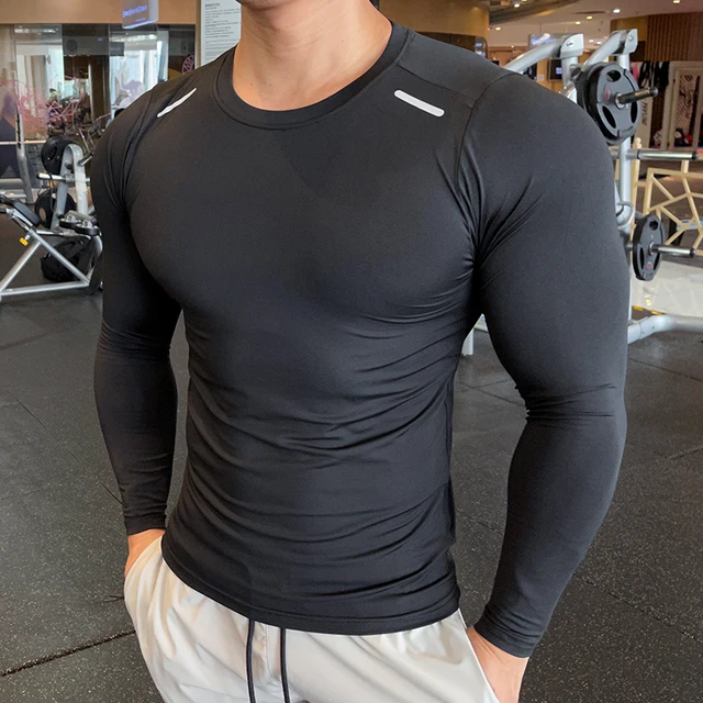 Compression Long Sleeve Men's Workout T Shirt Men's Fitness Apparel