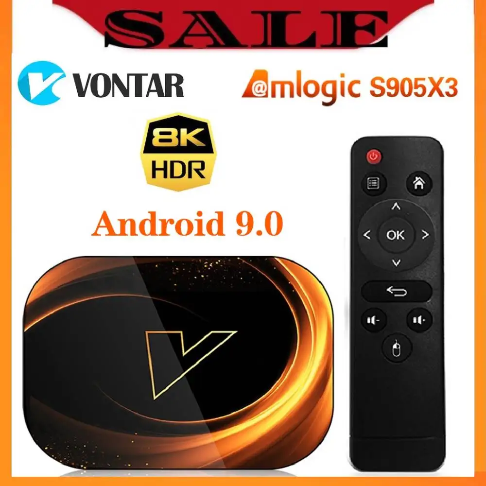 

Vontar X3 Amlogic S905X3 Smart TV Box Android 9.0 Max 4GB RAM 128GB ROM 1000M Set TOP BOX 8K Dual Wifi Youtube Media Player