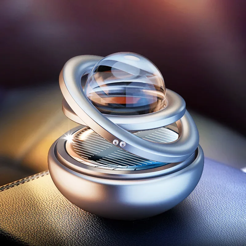 Solar Rotating Toys Vehicle Aluminum Alloy Interstellar Suspension Car Perfume Accessories Relaxing Desk Toys Mini Gadgets solar car toy