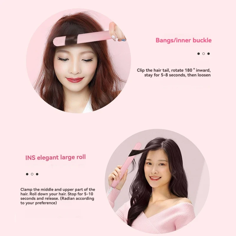 1PC Mini Hair Straightener Cartoon Curling Straight Hair Dual Purpose Clipboard Portable Curling Iron